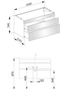 Praustuvo spintelė Keuco Edition 400, blizgi balta