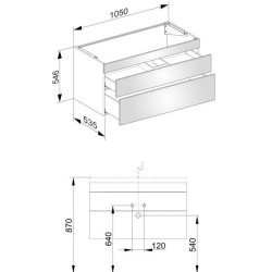 Praustuvo spintelė Keuco Edition 400, blizgi balta