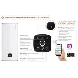 Elektrinis vandens šildytuvas Atlantic VERTIGO SILVER WiFi 50