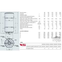 Kombinuotas vandens šildytuvas Ariston BDR 200