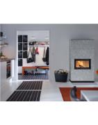 Plieninis židinys Nibe Contura i31T, pilka, 8 kW