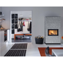 Plieninis židinys Nibe Contura i31T, pilka, 8 kW