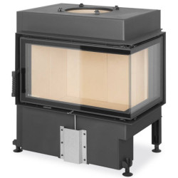 Plieninis židinio ugniakuras Romotop Dynamic DR3SH21, kampinis