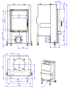 Plieninis židinio ugniakuras Romotop Dynamic D3G01, 15 kW
