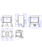 Plieninis židinio ugniakuras Romotop Dynamic DT3H01, 19 kW