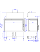 Plieninis židinio ugniakuras Romotop Basic BL2SX23, 9.1 kW