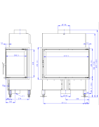 Plieninis židinio ugniakuras Romotop Basic BR2SX23, 9.1 kW