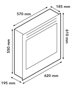 Elektrinis židinio įdėklas Ruby Fires Lucius LED, iki 1.4 kW