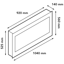 Elektrinis židinio įdėklas Ruby Fires Trivero 90 LED, iki 0.8 kW