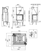 Plieninis židinio ugniakuras Spartherm Premium V-2L-55h, 10.3 kW