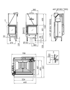 Plieninis židinio ugniakuras Spartherm Premium V-2R-55h, 10.3 kW