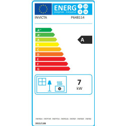 Ketinė krosnelė Invicta Brio, su kojele, 7 kW