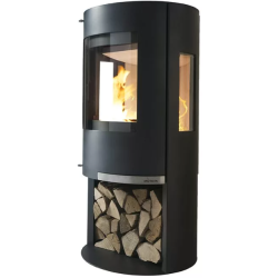 Plieninė krosnelė Invicta Onsen, antracito spalvos, 9 kW