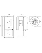 Plieninė krosnelė Invicta Onsen, antracito spalvos, 9 kW
