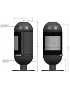 Ketinė krosnelė Invicta Altais, antracito spalvos, iki 9 kW