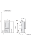 Plieninė krosnelė Nibe Contura 510:2 Style, juoda, iki 7 kW