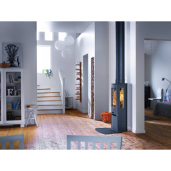 Plieninė krosnelė Nibe Contura 750, juoda, 3 - 7 kW