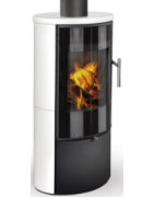 Plieninė krosnelė Romotop Laredo 01, su dramblio kaulo spalvos apdaila, 6.5 kW