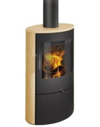 Plieninė krosnelė Romotop Ovalis 04, smėlio akmens apdaila, 8 kW