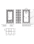 Plieninė krosnelė Romotop Hein Alako3, su apdaila, 11 kW