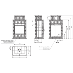 Plieninė krosnelė Romotop Hein Baracca3N, 4 - 12 kW