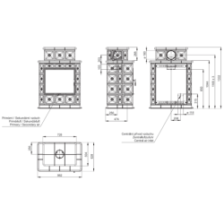 Plieninė krosnelė Romotop Hein Baracca4, 4 - 12 kW