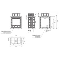Plieninė krosnelė Romotop Hein Baracca7, 4 - 12 kW