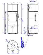 Plieninė krosnelė Romotop Soria N 02, su apdaila, 7.2 kW