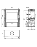 Plieninė krosnelė Romotop Salem 01, keramikos apdaila, 8 kW