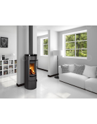 Plieninė krosnelė Romotop Alea 01, keramikos apdaila, 7.4 kW