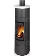 Plieninė krosnelė Romotop Alea 01A, keramikos apdaila, 7.4 kW