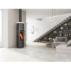 Plieninė krosnelė Romotop Alea 01A, keramikos apdaila, 7.4 kW