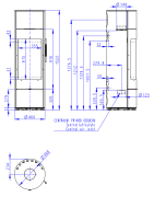 Plieninė krosnelė Romotop Alea 03A, be apdailos, 7.4 kW