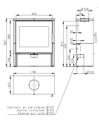 Plieninė krosnelė Romotop Aledo 01, keramikos apdaila, 8 kW