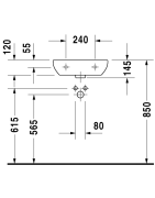 Praustuvas Duravit D-Code Med, 450x340 mm