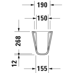 Praustuvo sifono gaubtas Duravit D-Code, 55/60/65 cm