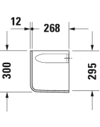 Praustuvo sifono gaubtas Duravit D-Code, 55/60/65 cm