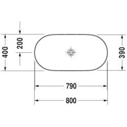 Praustuvas Duravit Luv, 800x400 mm, dubens formos