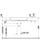 Praustuvas Duravit Luv, 800x400 mm, dubens formos