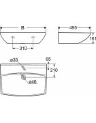Praustuvas Ifo Spira Art, 60 cm, su Ifo Clean danga