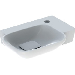 Praustuvas Geberit myDay, 40x28 cm, su skyle maišytuvui dešinėje