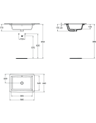 Praustuvas Ideal Standard Strada, 60 cm, montavimas iš apačios