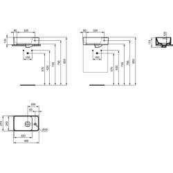 Praustuvas Ideal Standard Strada II, 450x270 mm
