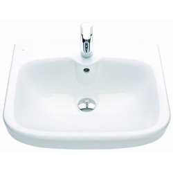 Praustuvas Ido Glow, 600 mm, su skyle viduryje, stačiakampis