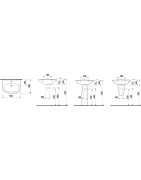 Praustuvas Jika Zeta, be angos maišytuvui, 55 cm