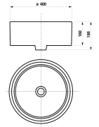 Praustuvas - dubuo Jika Cubito Pure, Ø400 mm