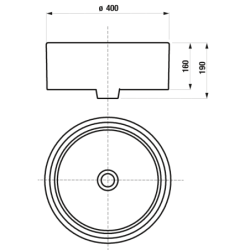 Praustuvas - dubuo Jika Cubito Pure, Ø400 mm