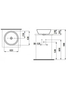Praustuvas-dubuo Laufen Pro, 420 mm, su nušlifuota apačia