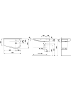 Praustuvas Laufen Alessi One, 900x500 mm, asimetrinis