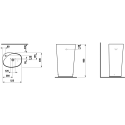 Praustuvas Laufen Palomba, 525x400 mm, laisvai statomas